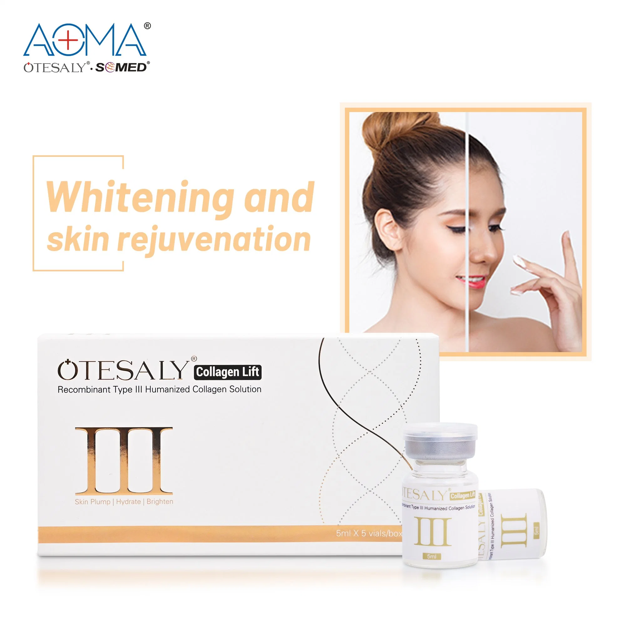 Otesaly Skin Filler السائل المحقن كولاجن المتقدم عامل تحفيز لمدة حقن إزالة الوجه ومضاد للشيخوخة والورانكل