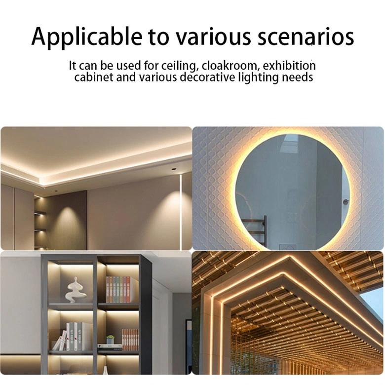 شريط شريط LED خفيف مرن يضيء بشكل LED يضيء باللون الكوفي 180 درجة عرض الزاوية Magic ناعم مع مؤشر LED على شريط