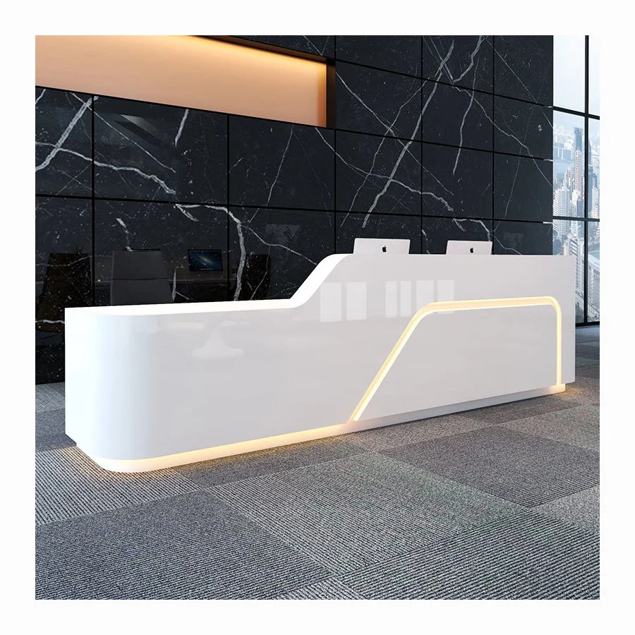 Unique Office Reception Counter Design Customized Solid Surface Reception Counter