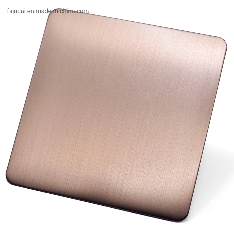 Customize Gold Color Brush Finish Stainless Steel Sheet