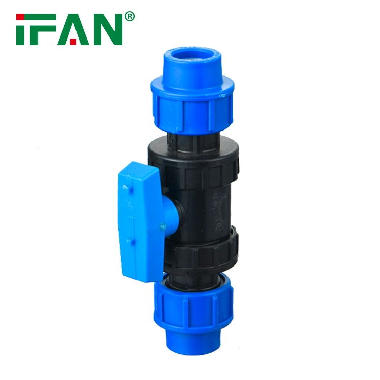 Ifan Wholesale/Supplier Polypropylene Color Customized PP Ball Valve HDPE Poly Pipe Fitting