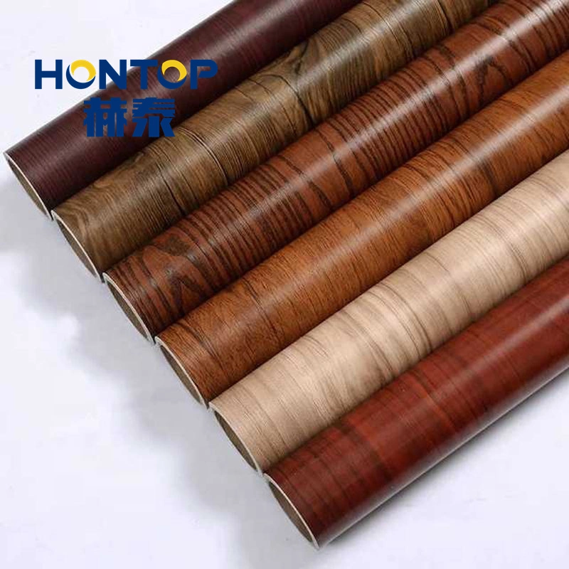 Wood Effect Grain Film Lamination PVC Membrane Wall Panel Decoration Film