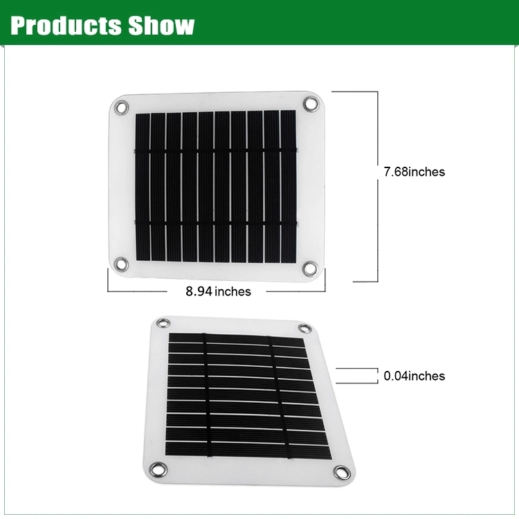 panel solar 5W DC Teléfono móvil USB portátil batería de ordenador plana calificado Panel Cargador plegado