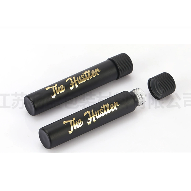 Custom Smooth Matte Black White Child Resistant Glass Tubes for Cigar Packaging