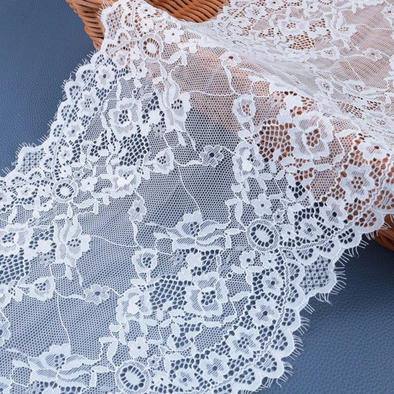 Raschel 90%Nylon 10%Elastane Stretch Lace Trim for Wedding Lace Fabric