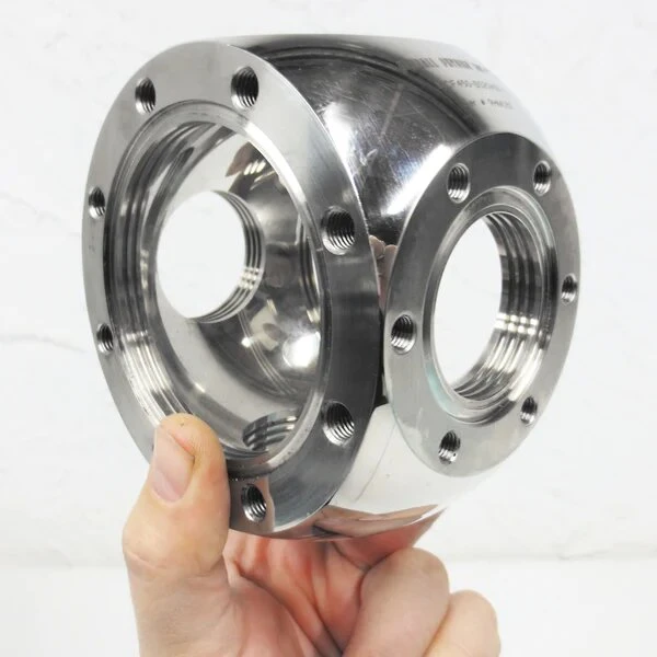 CNC Precision Machined Stainless Steel Titanium Uhv Spherical Square Vacuum Chamber