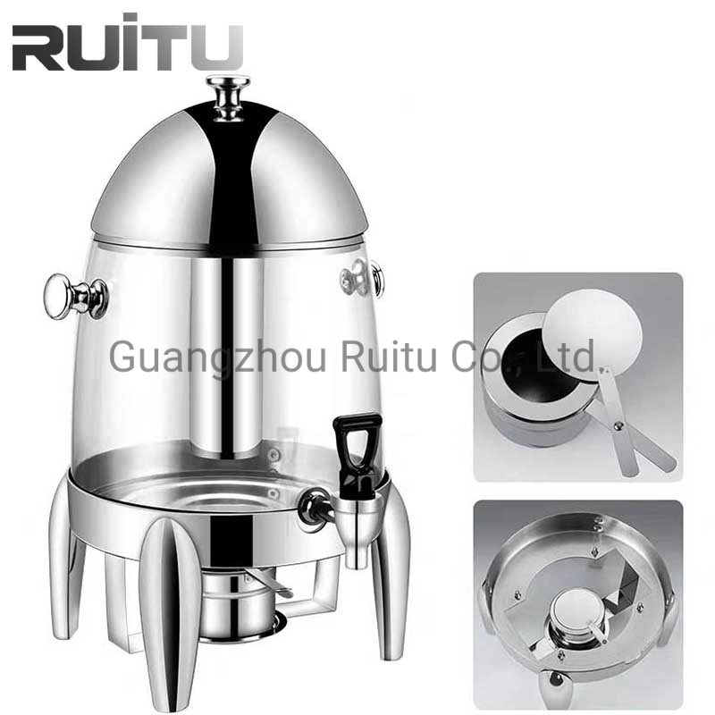 Encimera de cocina oro rosa de cobre martillado de acero inoxidable Calentador eléctrico de combustible bebida caliente Café Chocolate leche Urn máquina bebida caliente la leche dispensador de té