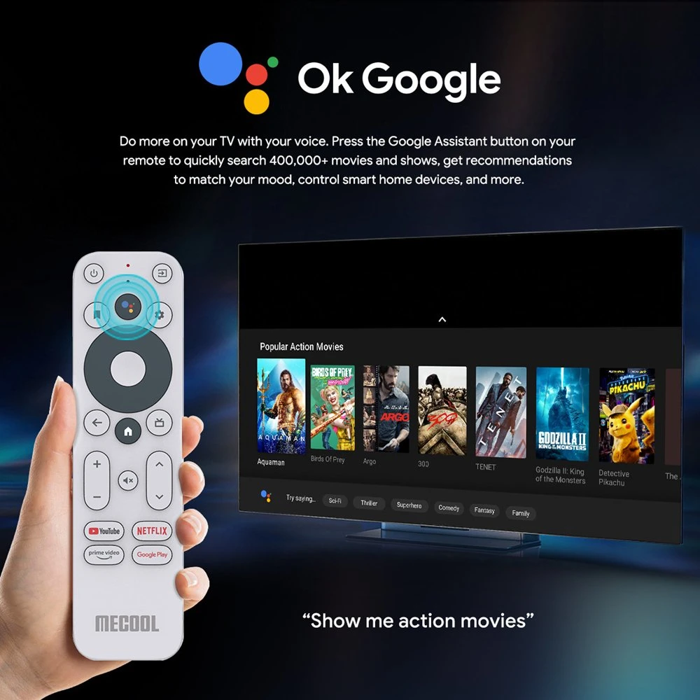 Google ATV Set Top Box IPTV 4K Ott KD5 TV Stick Smart Dongle Android