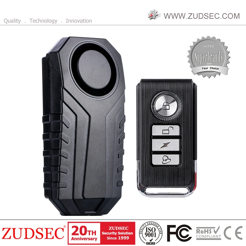 Modern Battery Powered Wireless Car Alarm Remote Control Super Loud 113dB Waterproof IP55 RF 433.92MHz