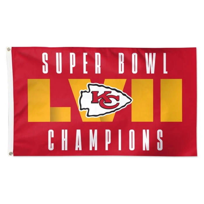 Super Bowl Champions Kansas City Chiefs Super Bowl Champ Flag - Deluxe 3' X 5' Football Club Soccer Team Flag FC Indoor/Outdoor Banner Decoration Flags