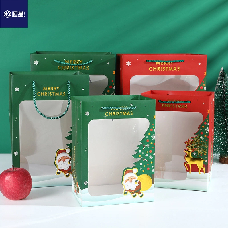 Benutzerdefinierte Weihnachten Festival Stil Design Verpackung Blume Papier Geschenkbox Mit Fenster löschen