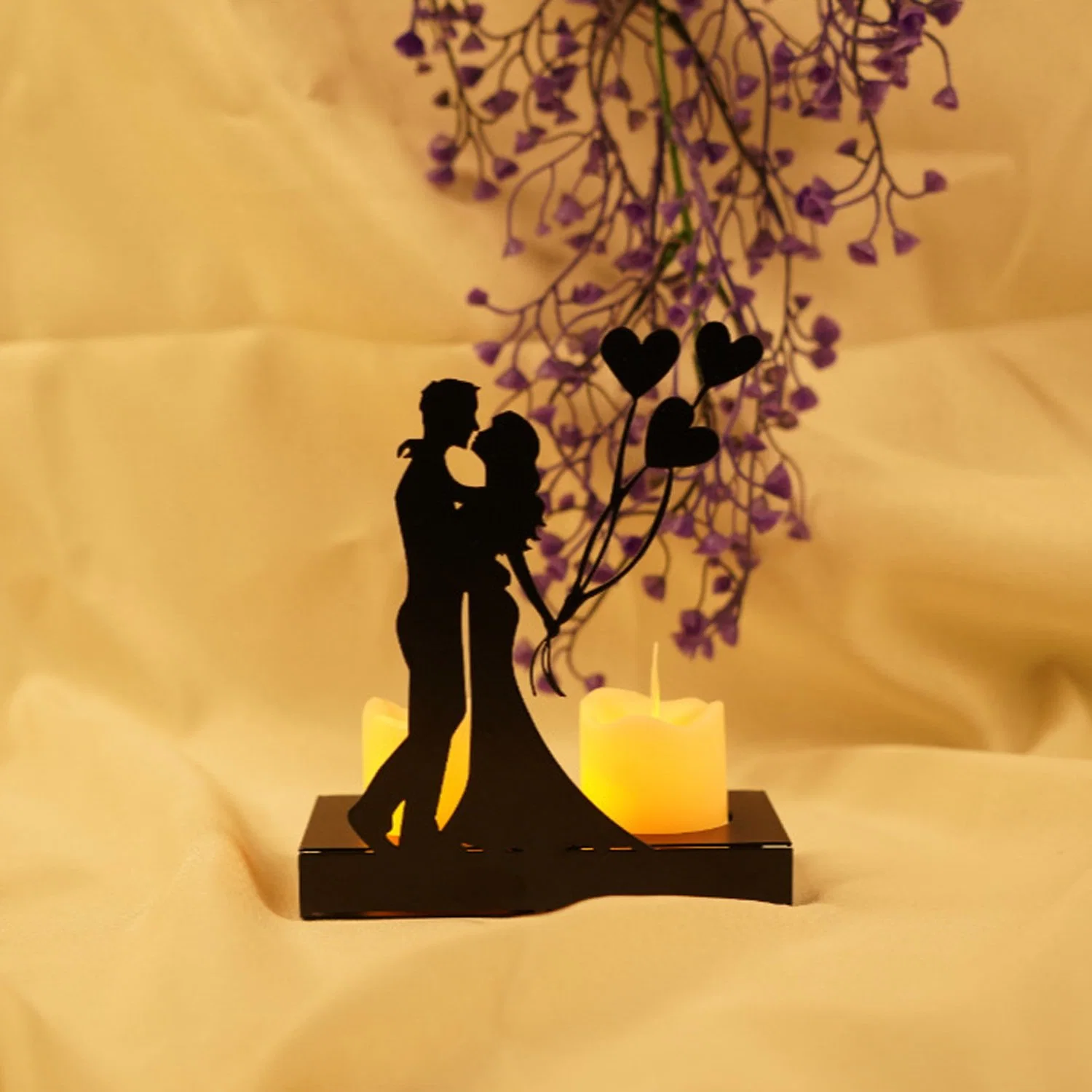 Wedding Engagement Romantic Anniversary Couples Gifts Statue Candlestick