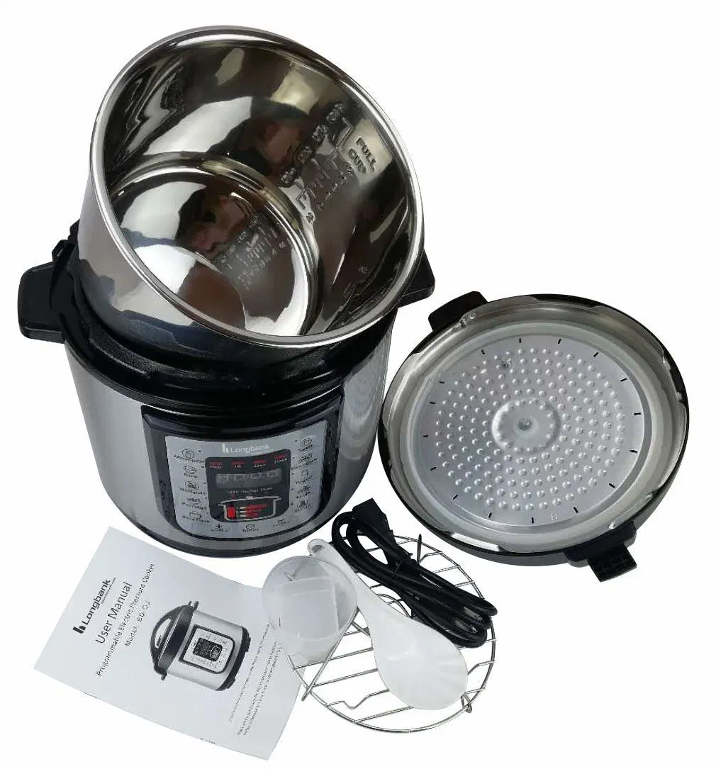 2022 Amazon Hot Sale Factory Cost Wholesale/Supplier Good Quality Stainless Steel 6L Multifunctional Electric Pressure Cooker Rice Cooker