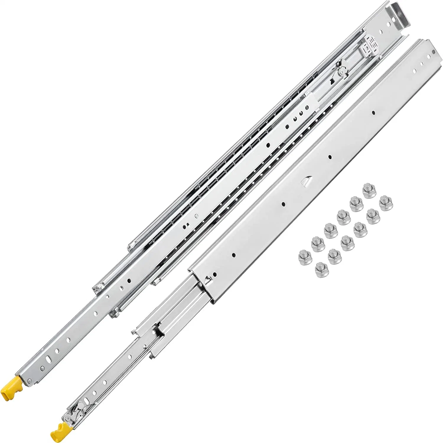 Gefieca 76mm 36pulgadas de 1PAR Cajón Heavy Duty diapositivas 500 lbs de capacidad de carga de cajón con cerradura rieles industriales