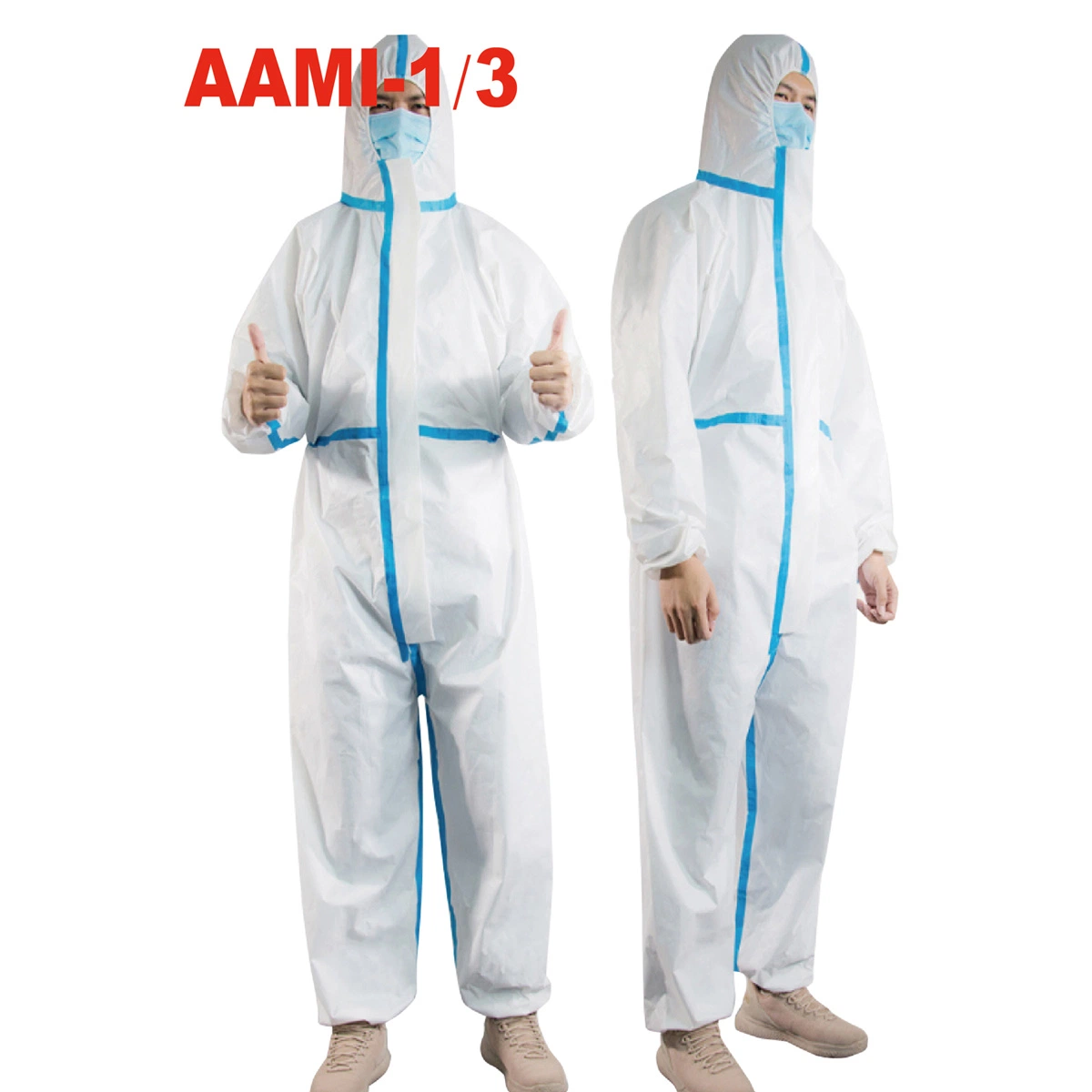 Safety Anti-Static Apparels PP Non-Woven Isolation Gown Protective Clothes