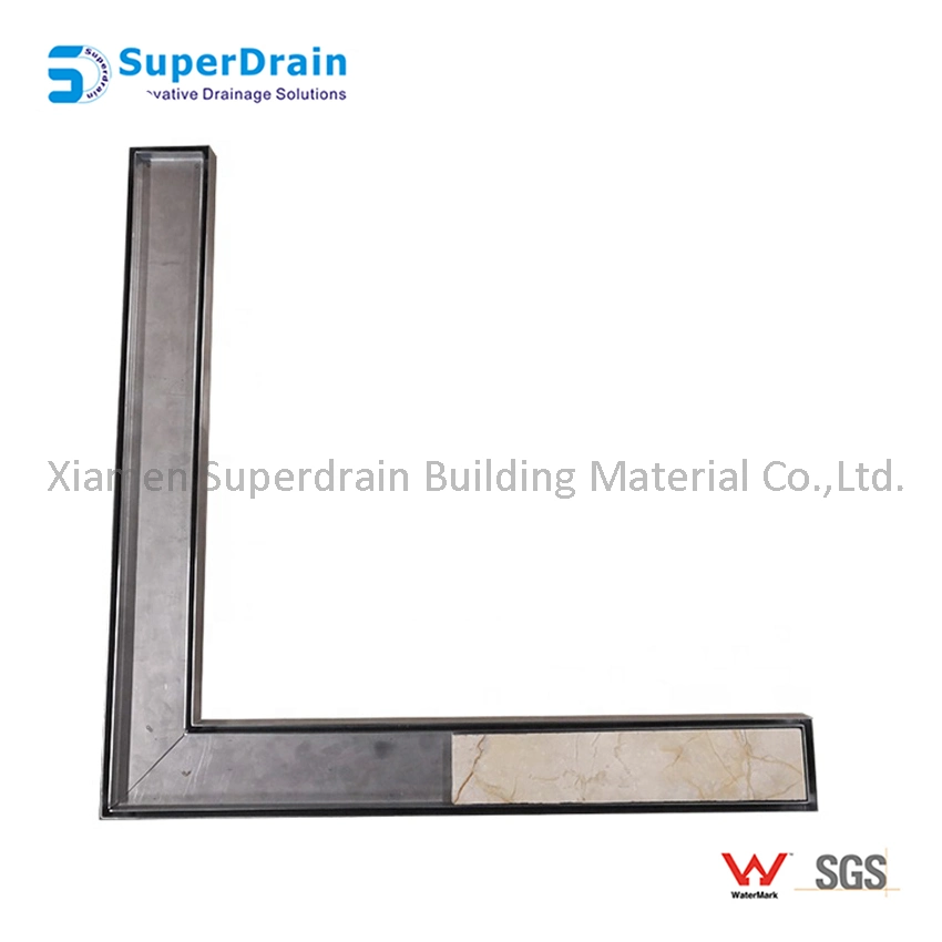 L Shape Bathroom Accessories Rain Water Drain with ISO9001 Certification