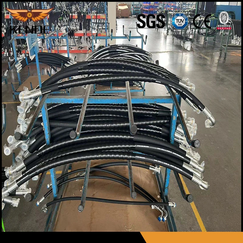 Hochflexibles, glattes Tuch Textil geflochten 20bar 300psi Luftwasser Heizöl Sandstrahlen Absaugablass Stahldraht Geflochten Hydraulic PVC Gelber Gummischlauch