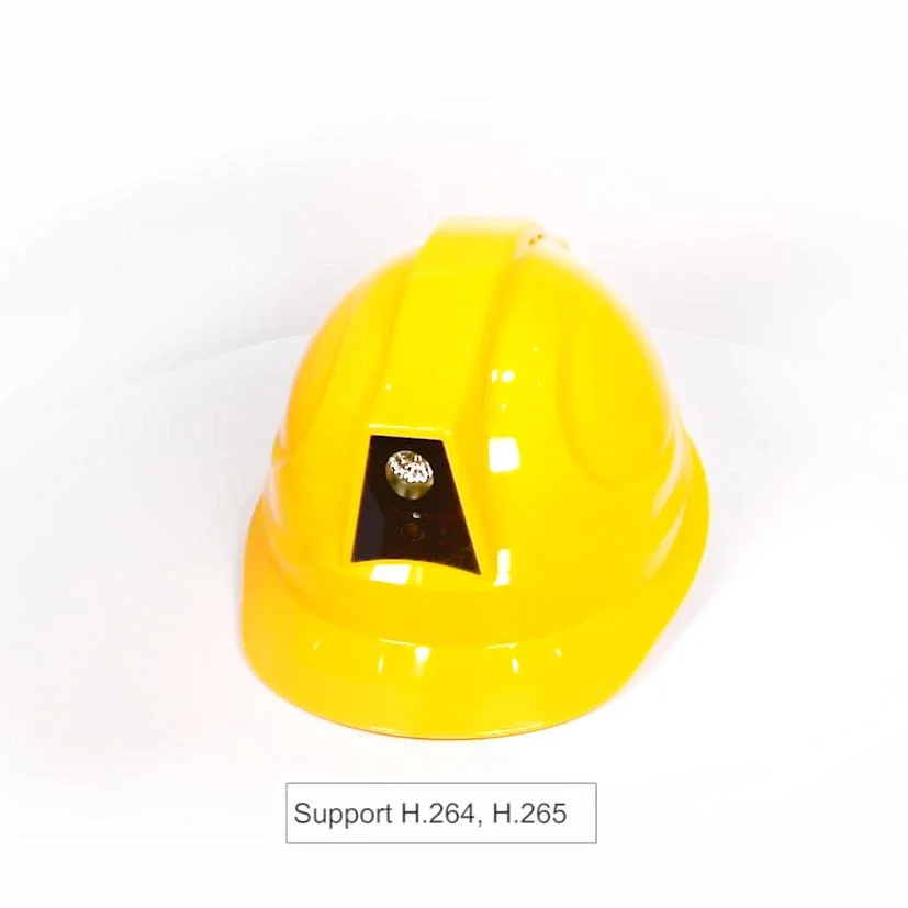 Industrial Blasting Supervision ABS Plastic Work Safety Helmet 4G Wireless Hard Hat Camera
