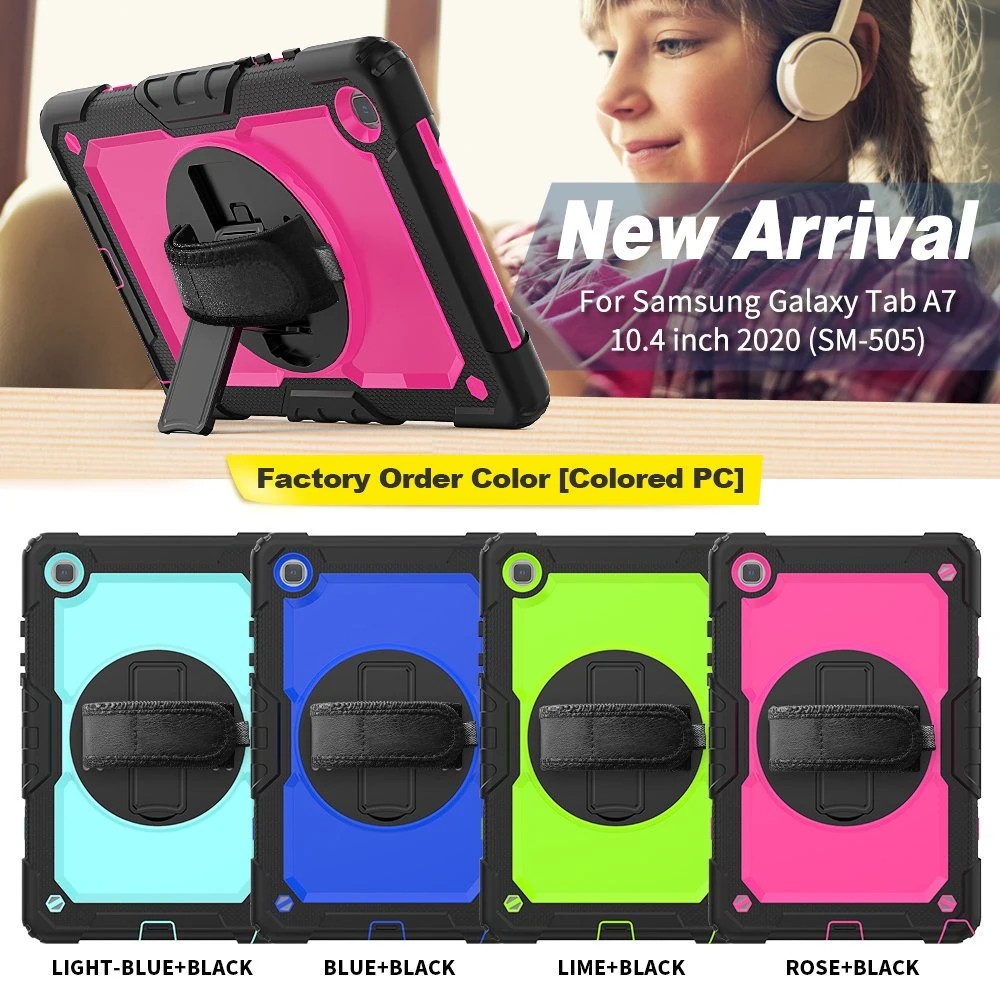 Rotating Rugged Silicone Shockproof Tablet Case for Samsung Galaxy Tab A7 10.4