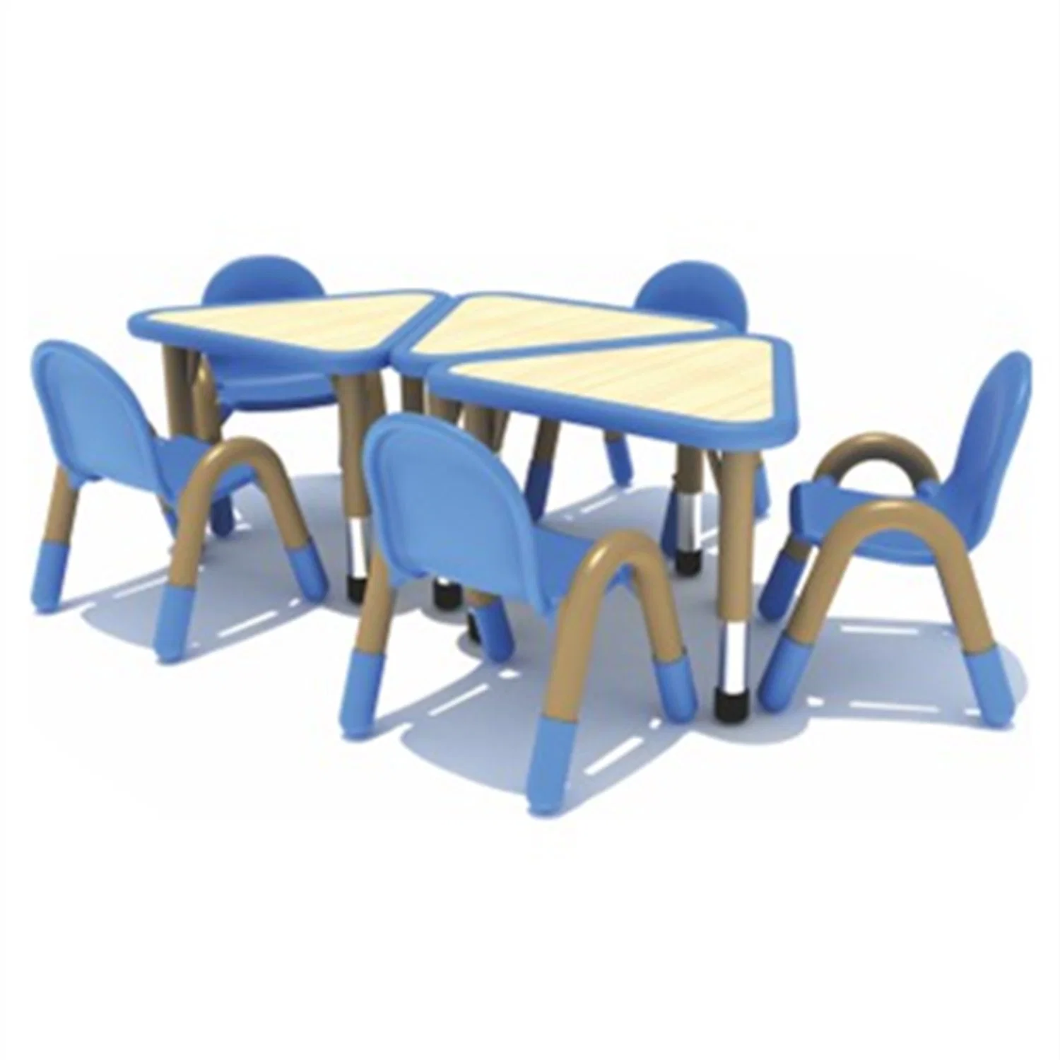 Kindergarten Kids Eating Desk Children Plastic Triangle Table SL15