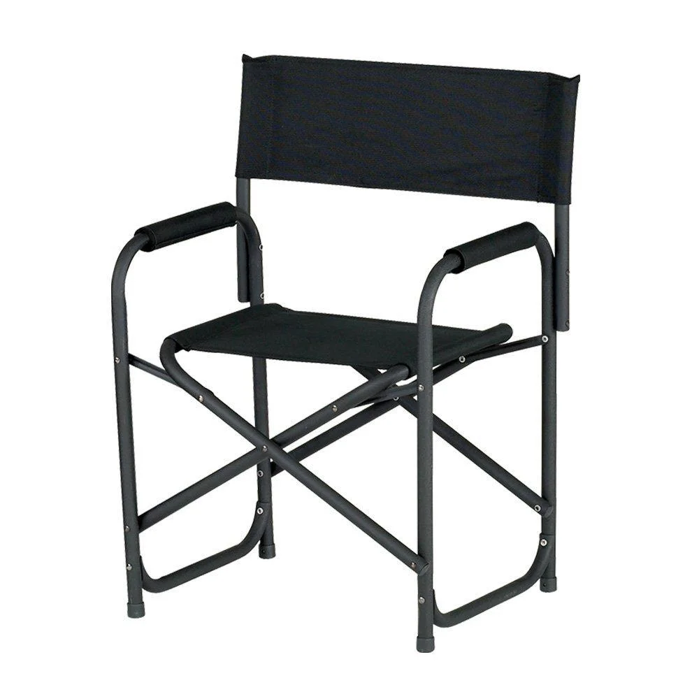 Wholesale/Supplier Eco-Friendly Durable Folding Beach Chair with Metal Frame, Outdoor Director Chair with Armrest