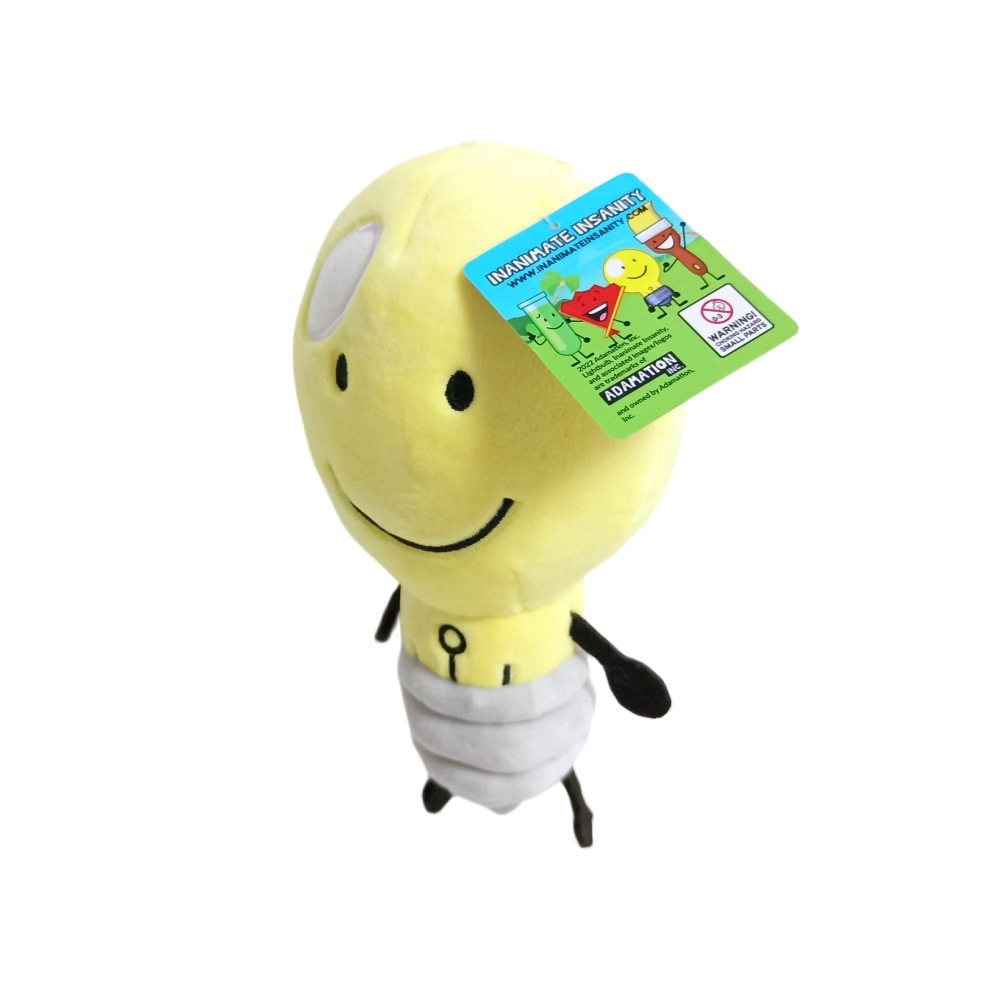 Creative Lightbulb Cartoon Figure Soft Plush Stuffed Gift Custom Toys
