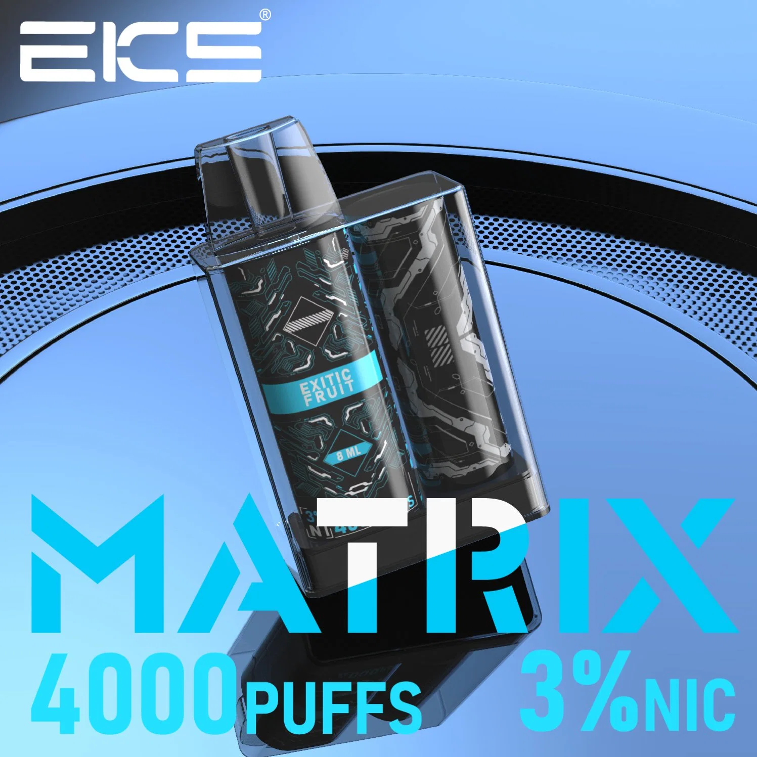 Eks Matrix 8ml 4000puffs Disposable Rechargeable Adjustable Airflow OEM Custom Manufacturers Wholesale Vape Electronic Cigarette E-Cigarette Vaper Wape