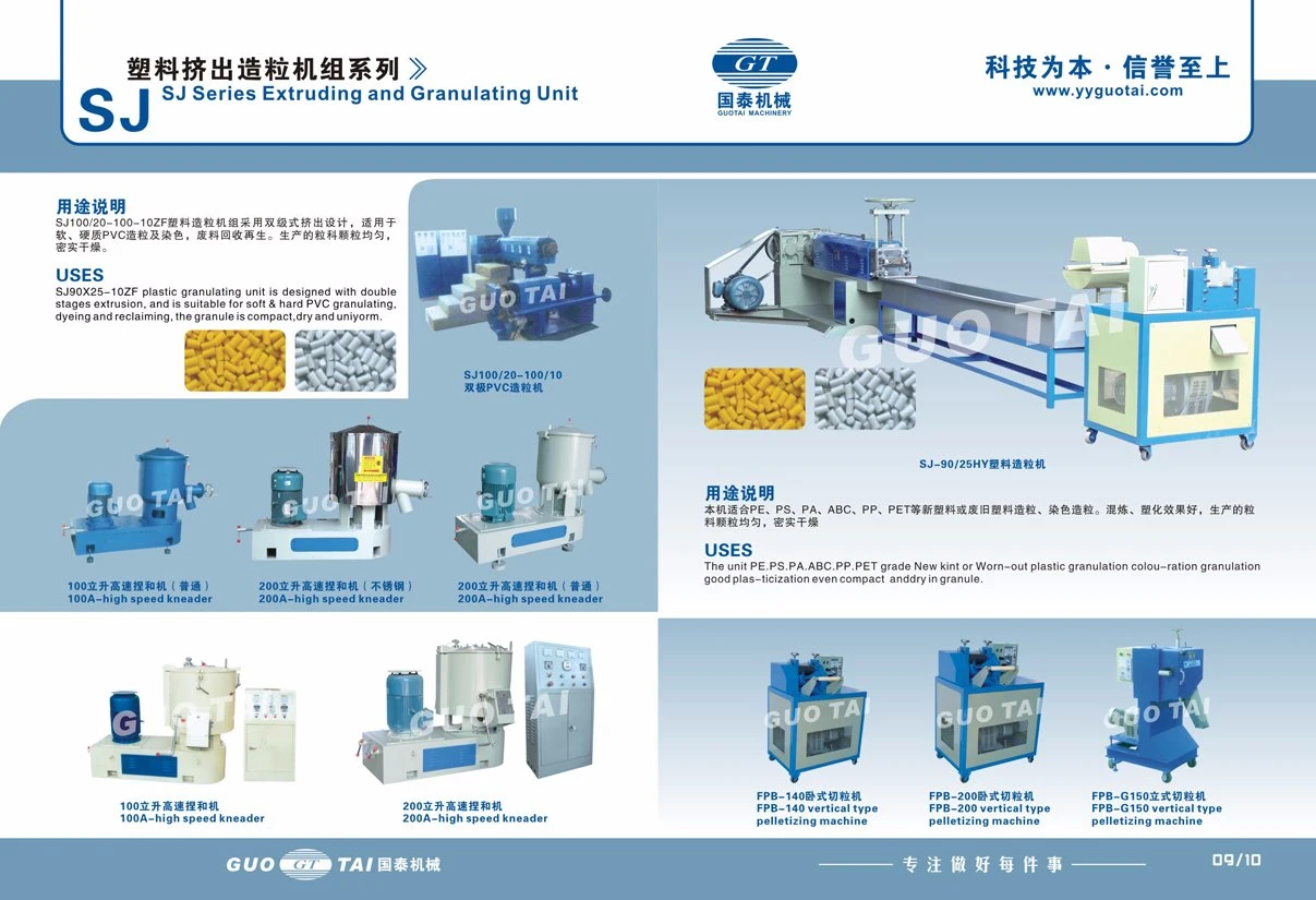 Elektrischer Motor Bildschirm Changer Kunststoff-Recycling-Maschine