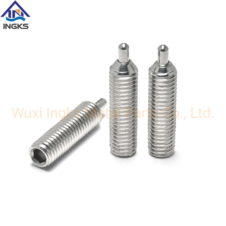 Stainless Steel Body M5 Hexagon Socket Set Screw with Ball Loading Point Ball Spring Plunger