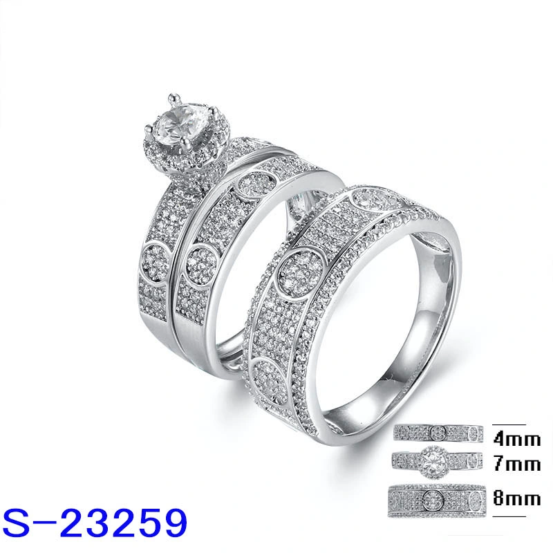 New Model 925 Sterling Silver Brass Copper Diamond Zircon Wedding Ring for Women