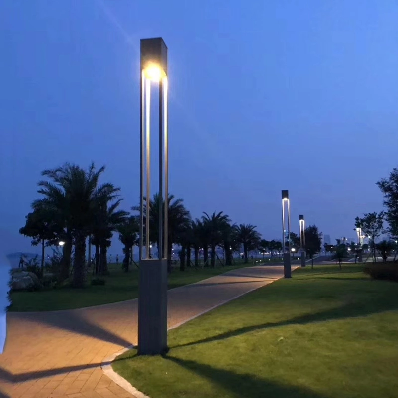 Poste de luz de jardín para iluminación paisajística de acero