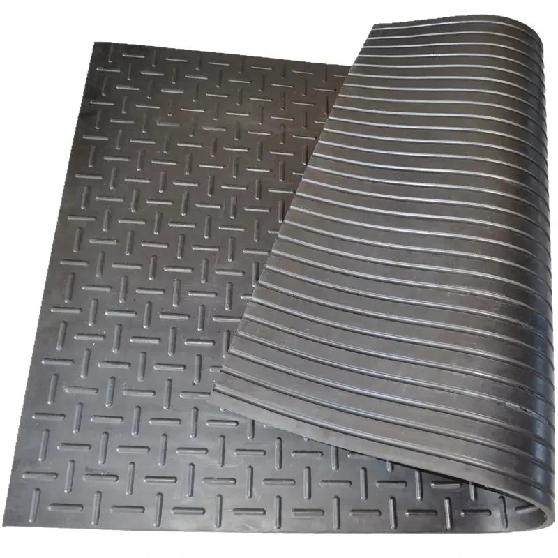 Interlocking Heavy Duty Rubber Stable Mat 4X6FT Back with Groove Rubber Mat