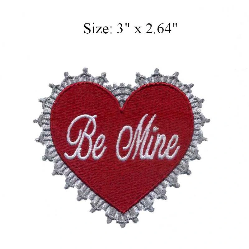 Be-Emine Red Heart Stickerei Aufnäher für Jacken Kleidung Valentinstag