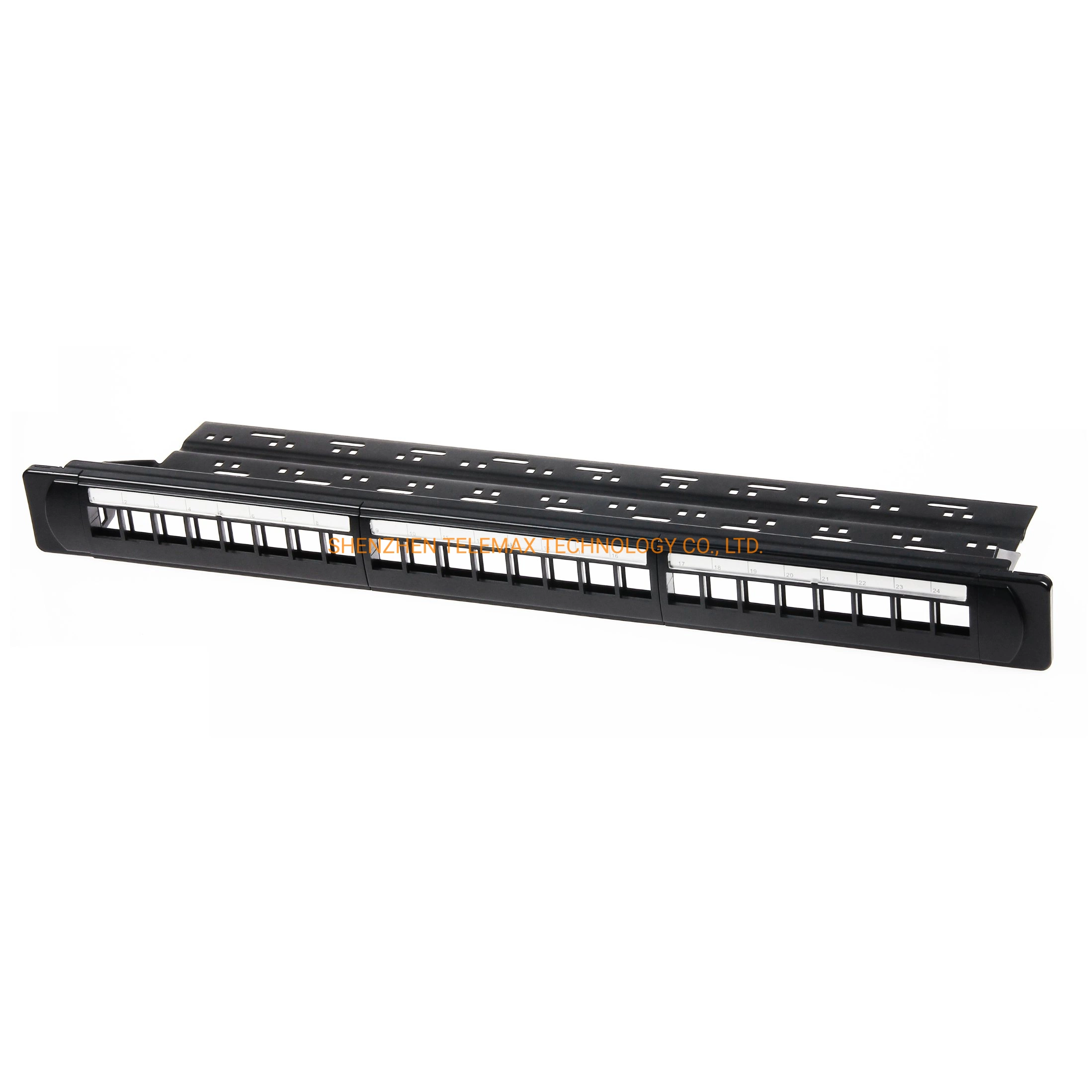 19 Inch 1u UTP Blank Patch Panel, 24 Ports, Used for UTP Keystone Jacks