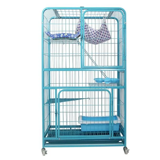 Multi-Layer Folding Large Cat Cage with Wheels