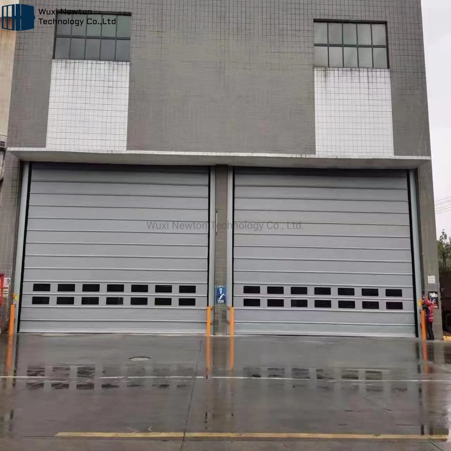 Automatic Industrial High Speed Roll up Sliding Stacking PVC Stacked Fast Door for Warehouse