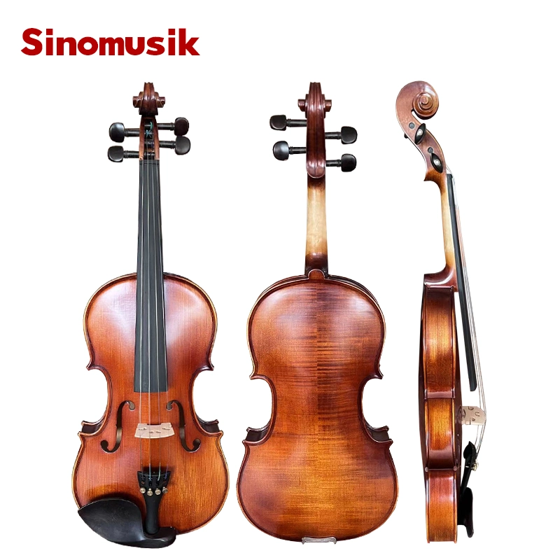 Sinomusik Hotsale Quality Solid Violion Model Mvt800 Antique Dark Brown Color