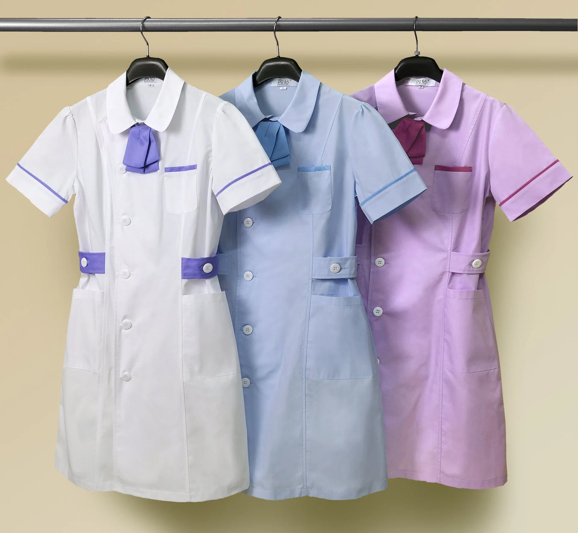 100% Baumwolle Männlich Krankenhaus Uniform Krankenschwester Medizinische Schrubbe Multi Pocket Herren Scrub Top und Cargo Hose