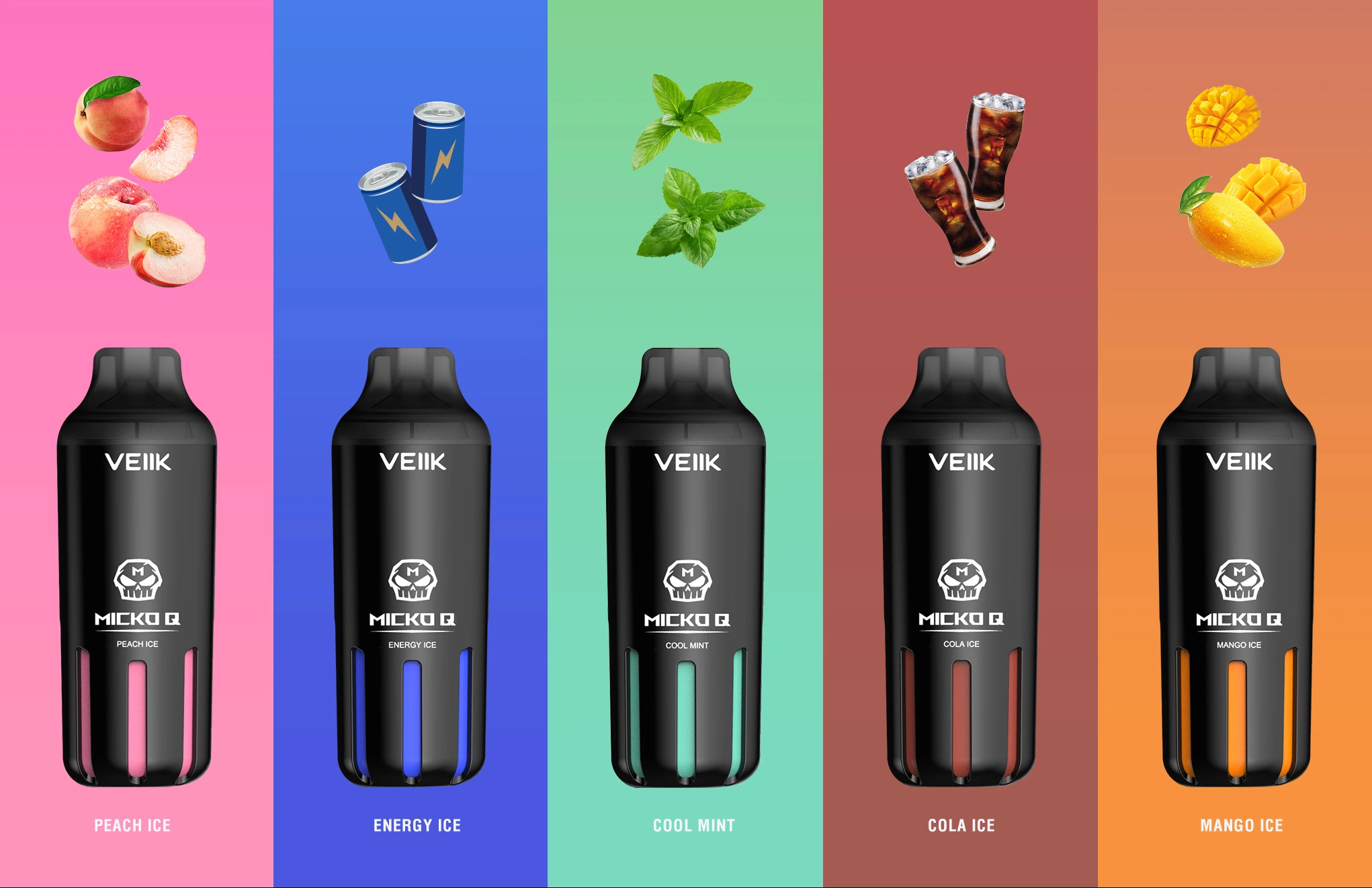 2023 productos populares de Venta caliente Vape plumas Veiik desechables Micko malla Q un solo uso precio de fábrica al por mayor de los vaporizadores