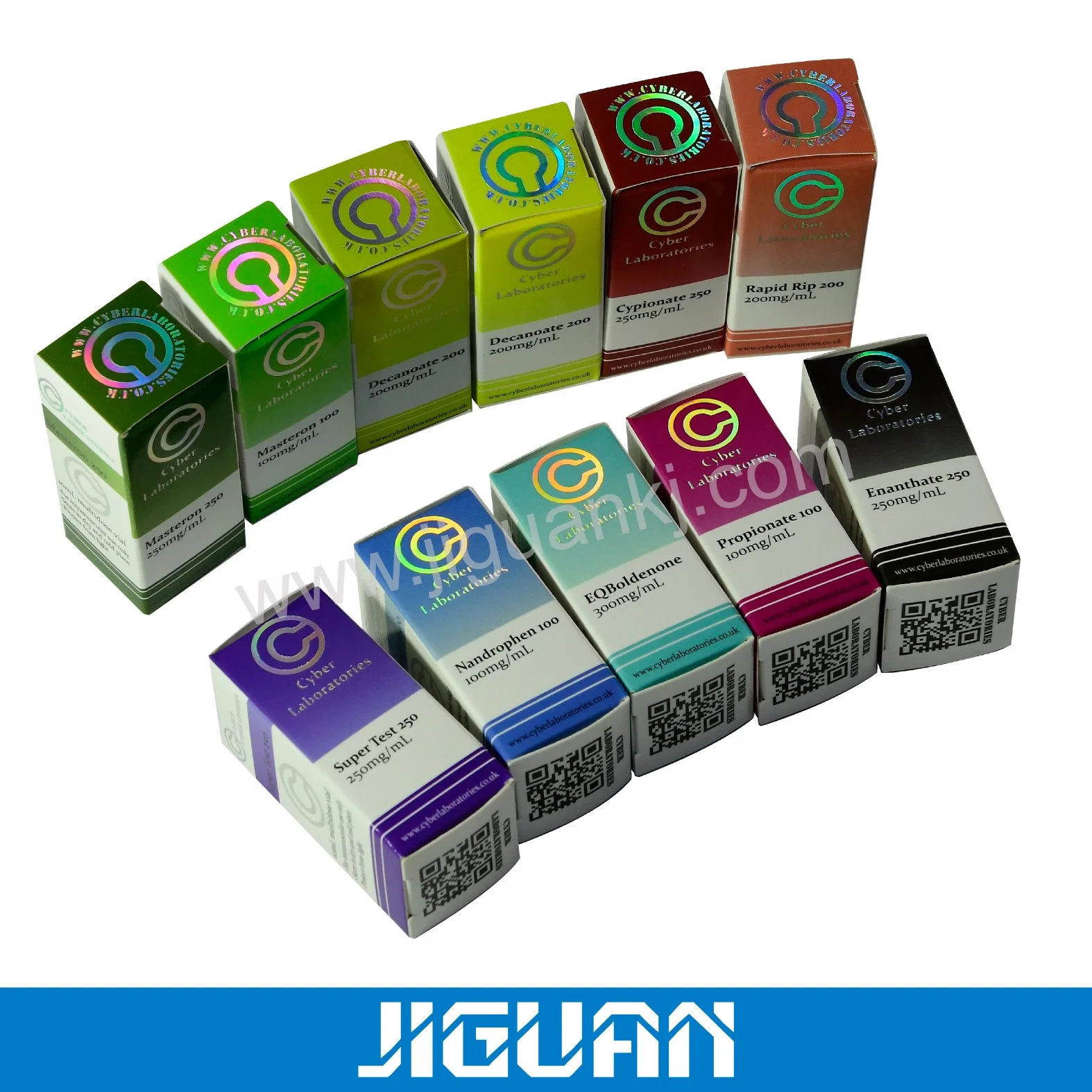 Custom Medicine Cardboard Packaging Holographic Steroids 15ml/30ml Bottle Paper Box 10ml Vial Label and 10ml Vial Small Paper Box Packaging for Injection