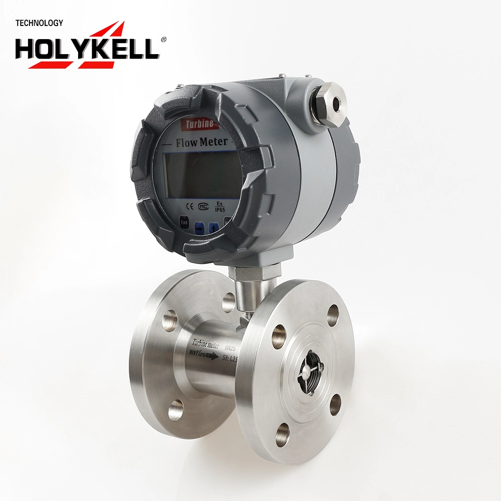 Holykell DN20~DN300 Turbina inteligente medidor de flujo de aceite diesel combustible