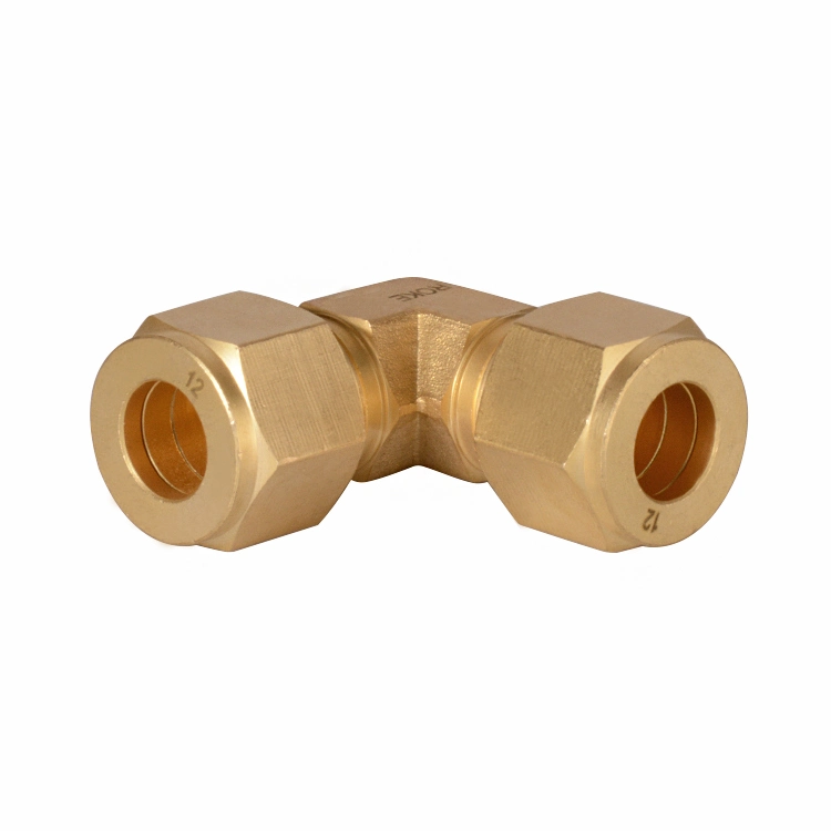 Brass Double Ferrules 90 Degree Union Elbows 2mm to 38mm Metric Tube Fitting