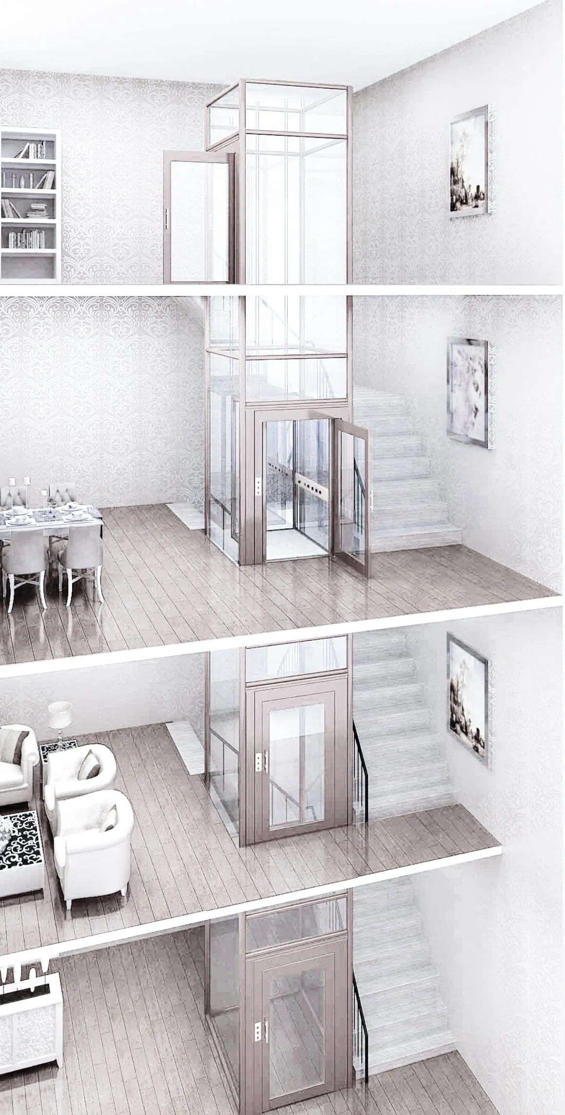 High quality/High cost performance  Ard Vvvf Mini 400kg Home Elevator Lift for Single Family Use