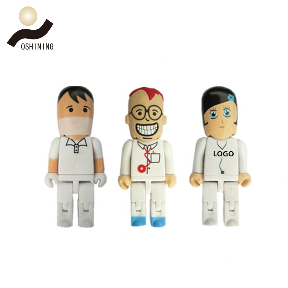 Doctor & Nurse USB Flash Drive DIY Human Shape Gift Pendrive