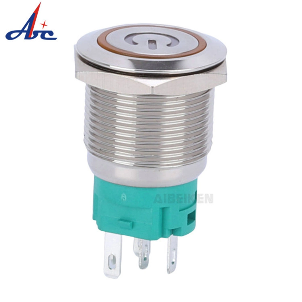 19mm Momentary LED Illuminated 24V 12V 5V Power Push Switch Elevator Button