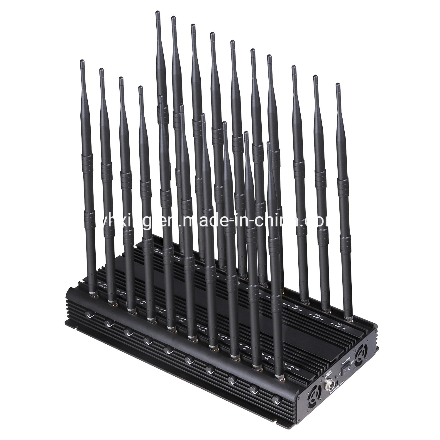 52W 20 Antennas Full Band Mobile Phone /WiFi 5g Signal Jammer, Remote Controller, up to 70m