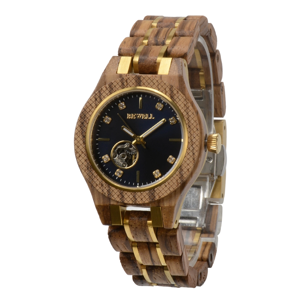 Modern Bewell Luxury Wooden Watch Mechanical Automatic Watch for Unisex Modern Wristwatches with Custom Logo Relogio Masculino