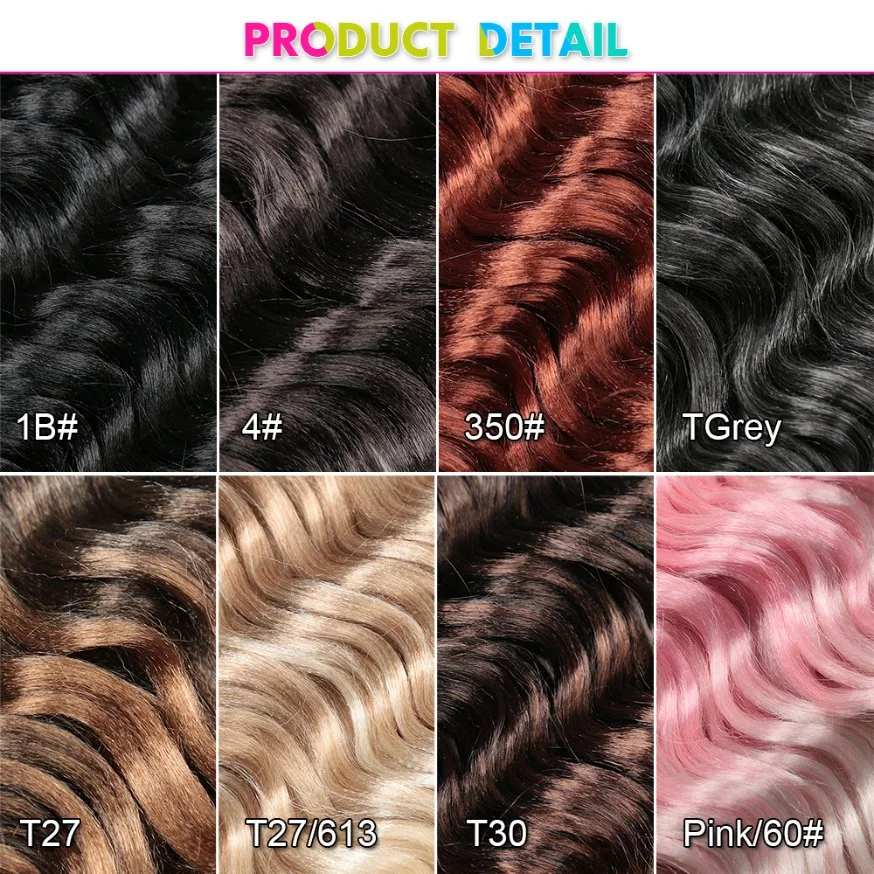 Extensão de cabelo sintético longo onda Saúde cabelo crochet torção profunda