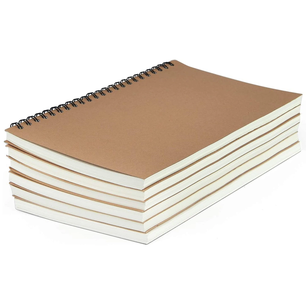 Student Spiral Journal School PU Leather Diary Promotion Gift A5 Kraft Paper Notebook Stationery