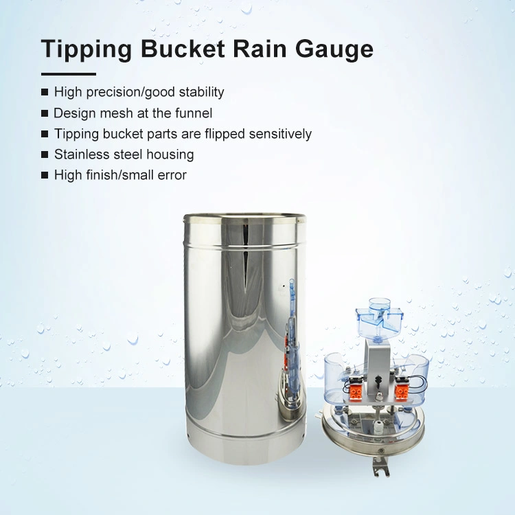 FST100-2008 بروتوكول Modbus جهاز قياس المطر المعدني الخاص بمحطة الأرصاد الجوية Tipping Bucket المقياس